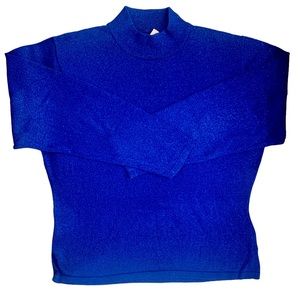 Fancy bright blue turtleneck